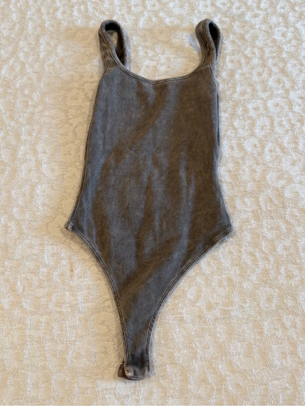 Gray One-Piece Bodysuit